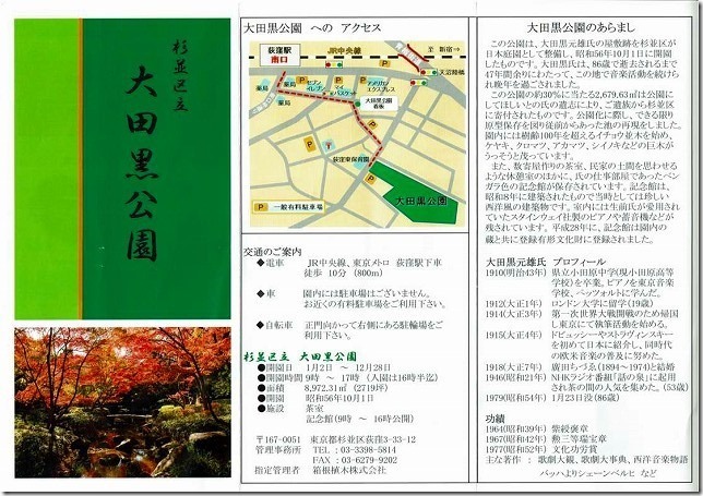 太田黒（おおたぐろ）公園　紅葉　 東京都 杉並区